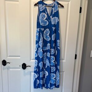 Lilly Pulitzer Blue and White Maxi Dress